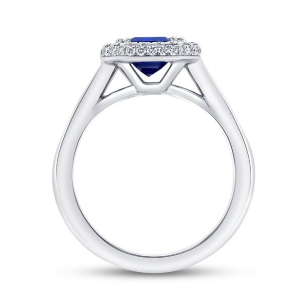 Tapered Radiant Blue Sapphire Fashion Ring - Image 3