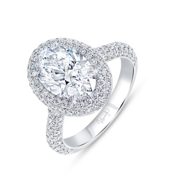 3-Sided Oval Shaped Diamond Engagement Ring