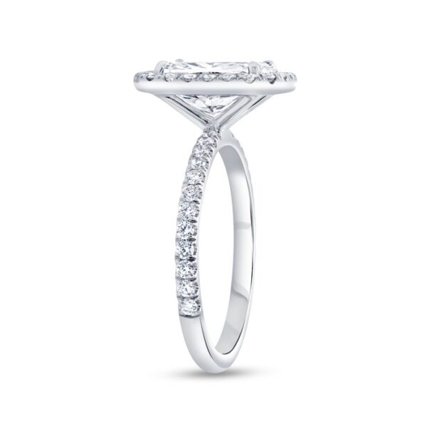 Halo Cushion Cut Diamond Engagement Ring - Image 2