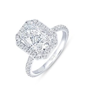 Halo Radiant Diamond Engagement Ring
