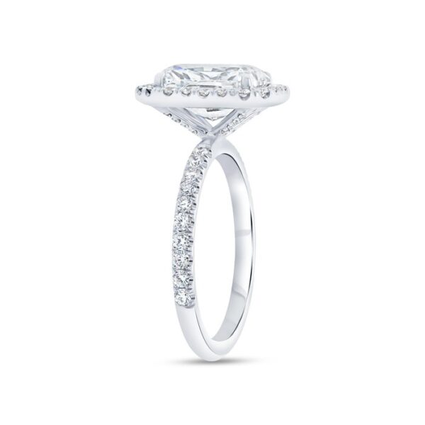 Halo Radiant Diamond Engagement Ring - Image 2