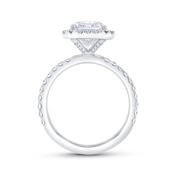 Halo Radiant Diamond Engagement Ring - Image 3