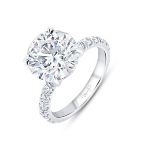 Under-Halo Round Diamond Engagement Ring