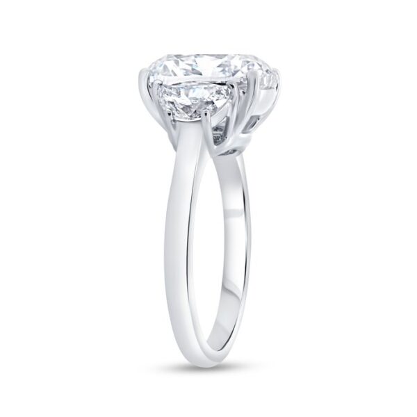 Three-Stone Cushion Cut Diamond Engagement Ring - Image 2