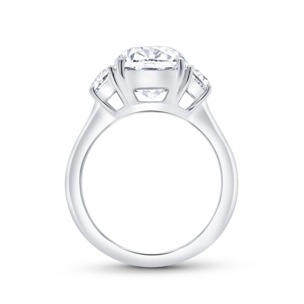Three-Stone Cushion Cut Diamond Engagement Ring - Image 3