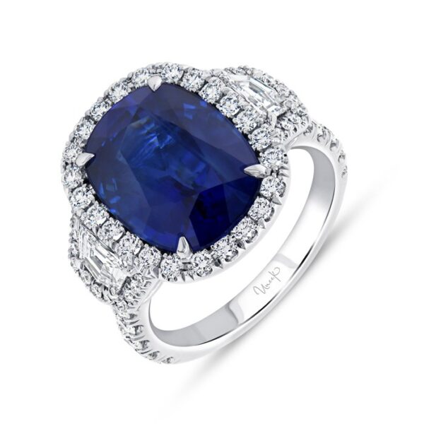 Cushion Cut Blue Sapphire Fashion Ring