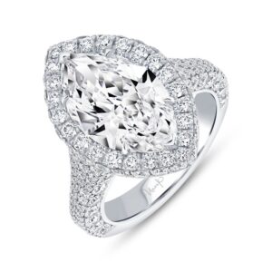 Halo Marquise Diamond Engagement Ring