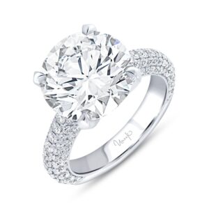 3-Sided Round Diamond Engagement Ring