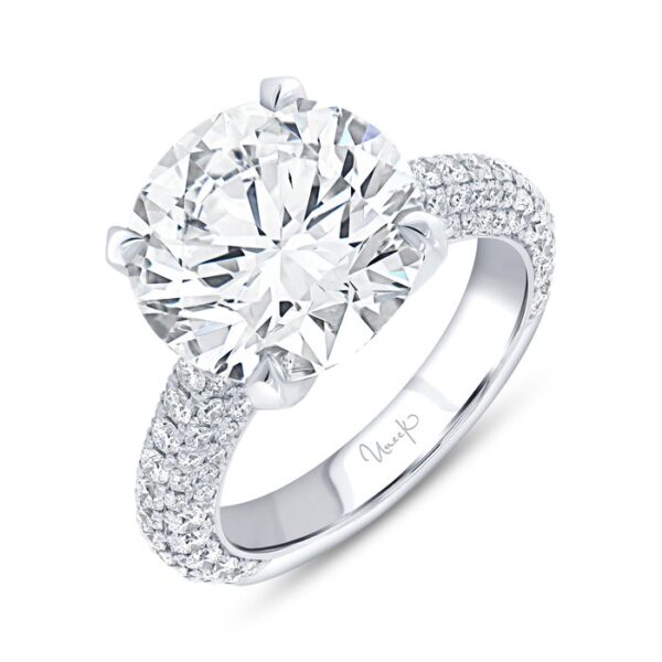 3-Sided Round Diamond Engagement Ring