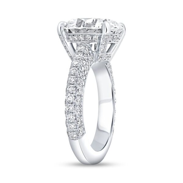 3-Sided Round Diamond Engagement Ring - Image 2