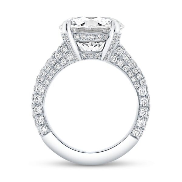3-Sided Round Diamond Engagement Ring - Image 3