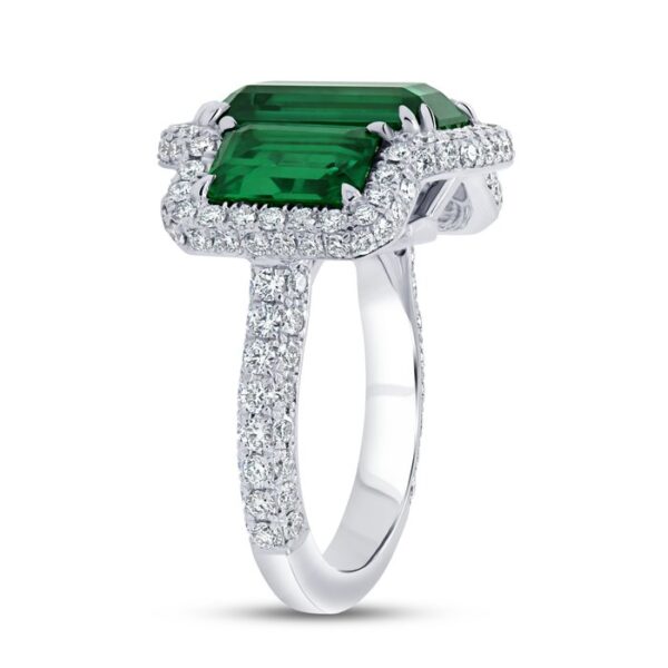 Emerald Cut Emerald Engagement Ring - Image 2