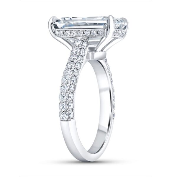 Emerald Cut Diamond Engagement Ring - Image 2