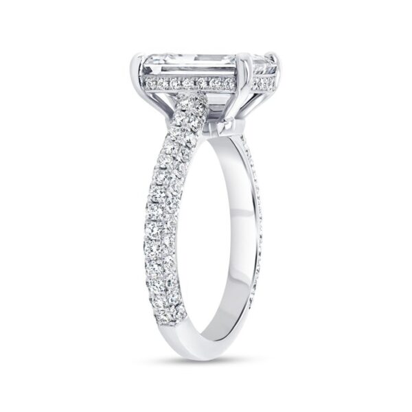Emerald Cut Diamond Engagement Ring - Image 2
