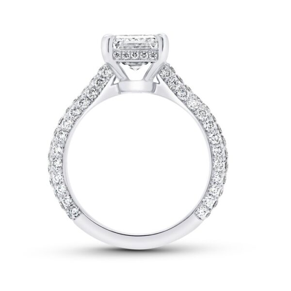 Emerald Cut Diamond Engagement Ring - Image 3