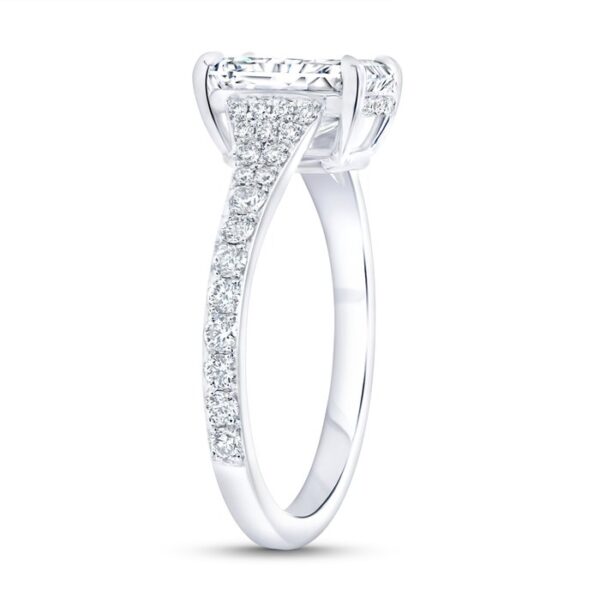 Cathedral Radiant Diamond Engagement Ring - Image 2