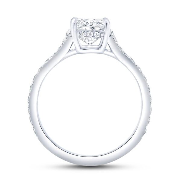 Cathedral Radiant Diamond Engagement Ring - Image 3