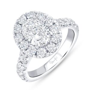 Halo Oval Shaped Diamond Engagement Ring