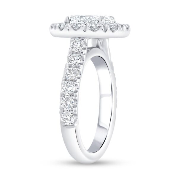 Halo Oval Shaped Diamond Engagement Ring - Image 2