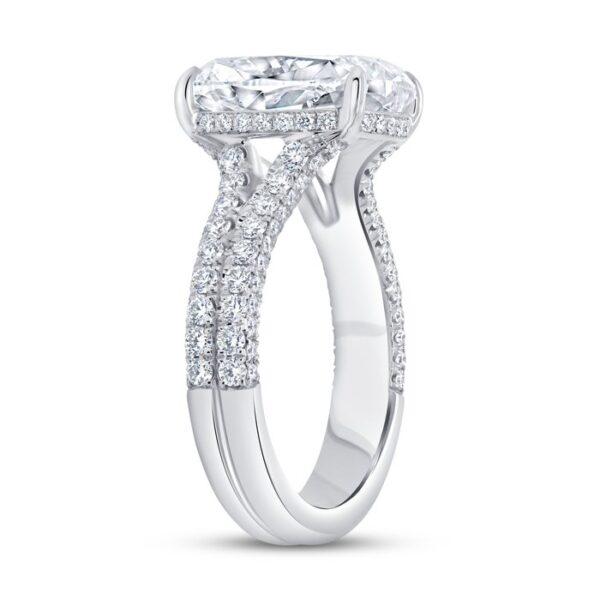 Split Cushion Cut Diamond Engagement Ring - Image 2