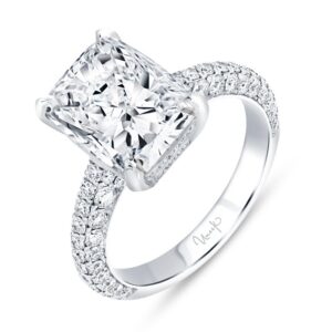 3-Sided Cushion Cut Diamond Engagement Ring