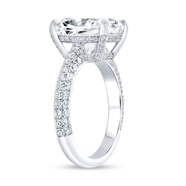 3-Sided Cushion Cut Diamond Engagement Ring - Image 2