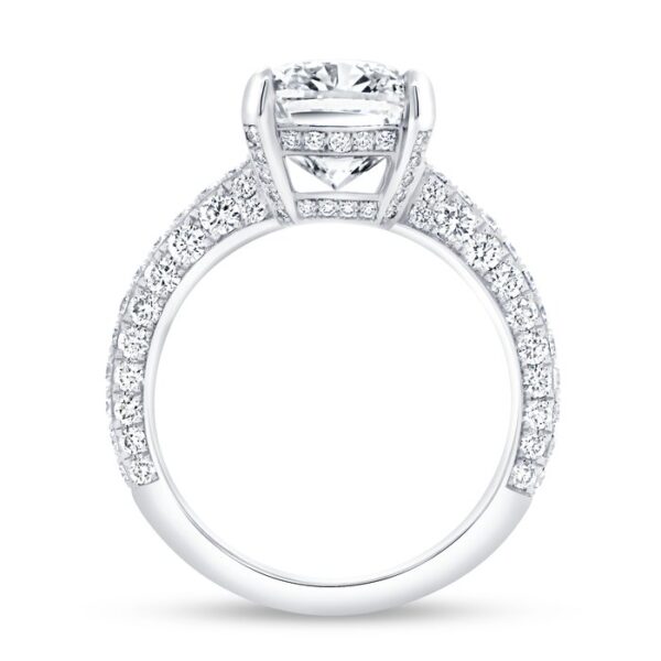 3-Sided Cushion Cut Diamond Engagement Ring - Image 3