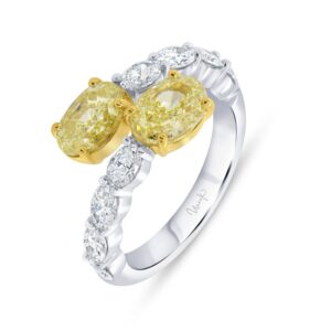 Bypass Oval Shaped Diamond Anniversary Ring