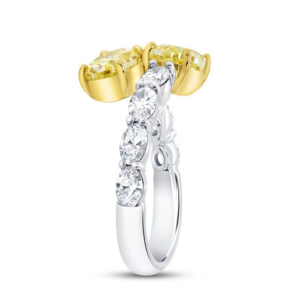 Bypass Oval Shaped Diamond Anniversary Ring - Image 2