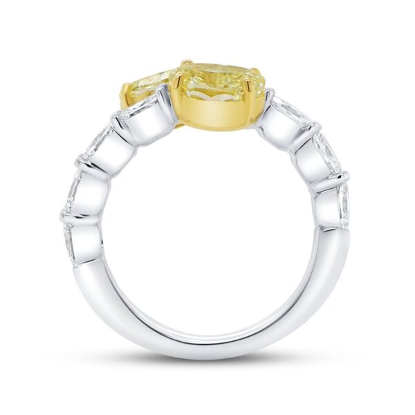 Bypass Oval Shaped Diamond Anniversary Ring - Image 3