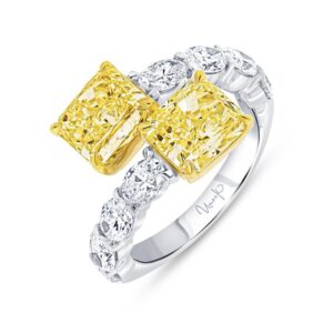 Bypass Radiant Fancy Yellow Diamond Fashion Ring