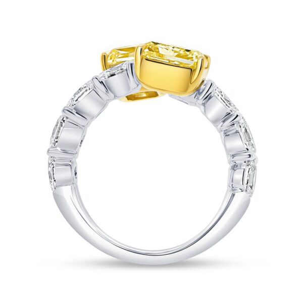 Bypass Radiant Fancy Yellow Diamond Fashion Ring - Image 2