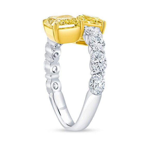 Bypass Radiant Fancy Yellow Diamond Fashion Ring - Image 3