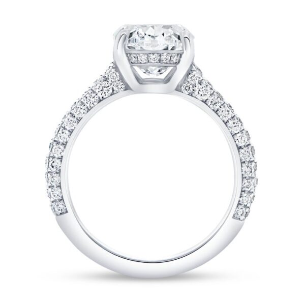 3-Sided Oval Shaped Diamond Engagement Ring - Image 3