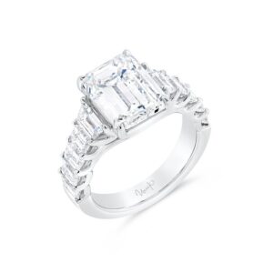 Solitaire Emerald Cut Diamond Engagement Ring