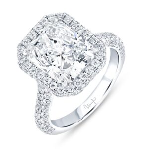 Halo Radiant Diamond Engagement Ring