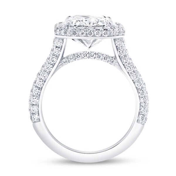 Halo Radiant Diamond Engagement Ring - Image 3