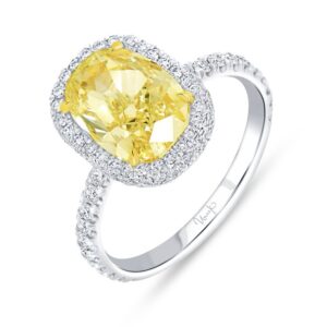 Halo Cushion Cut Diamond Engagement Ring