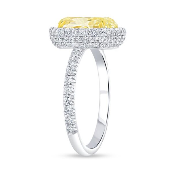 Halo Cushion Cut Diamond Engagement Ring - Image 2
