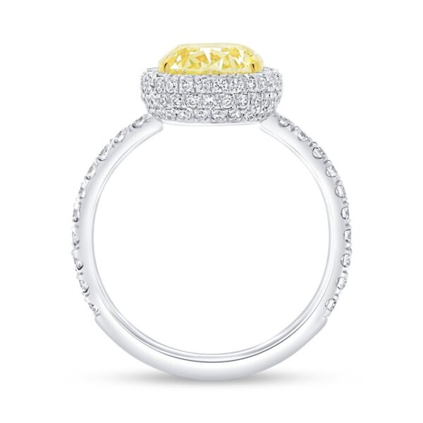 Halo Cushion Cut Diamond Engagement Ring - Image 3