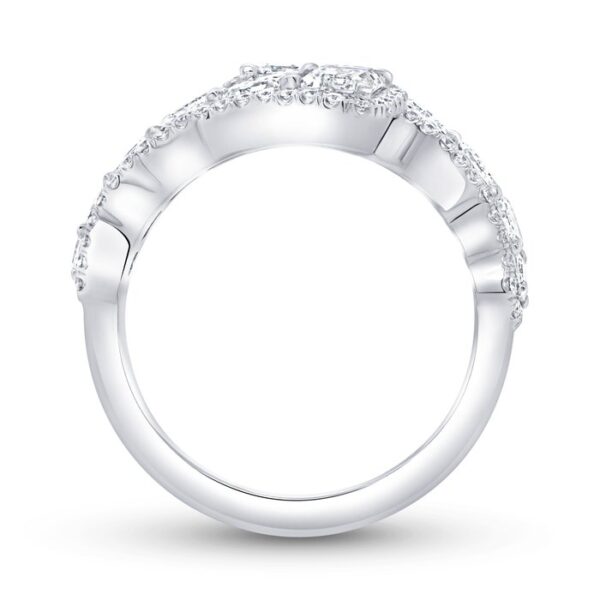 Bypass Emerald Cut Diamond Anniversary Ring - Image 3
