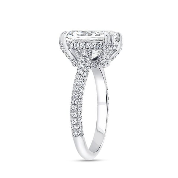 Halo Cushion Cut Diamond Engagement Ring - Image 2