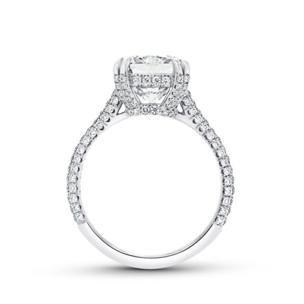 Halo Cushion Cut Diamond Engagement Ring - Image 3