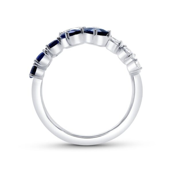 Bypass Pear Shaped Blue Sapphire Fashion Ring - Image 3