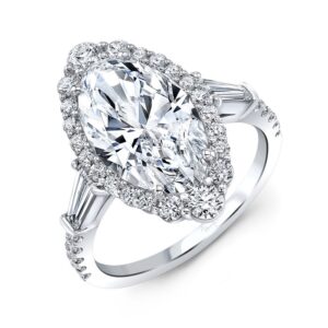 Halo Oval Shaped Diamond Engagement Ring