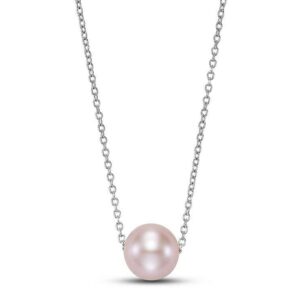 Floating Soft Pink Pearl Necklace