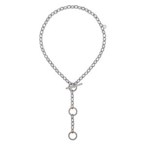 Sterling Silver and 14K Gold Bujukan Link Necklace