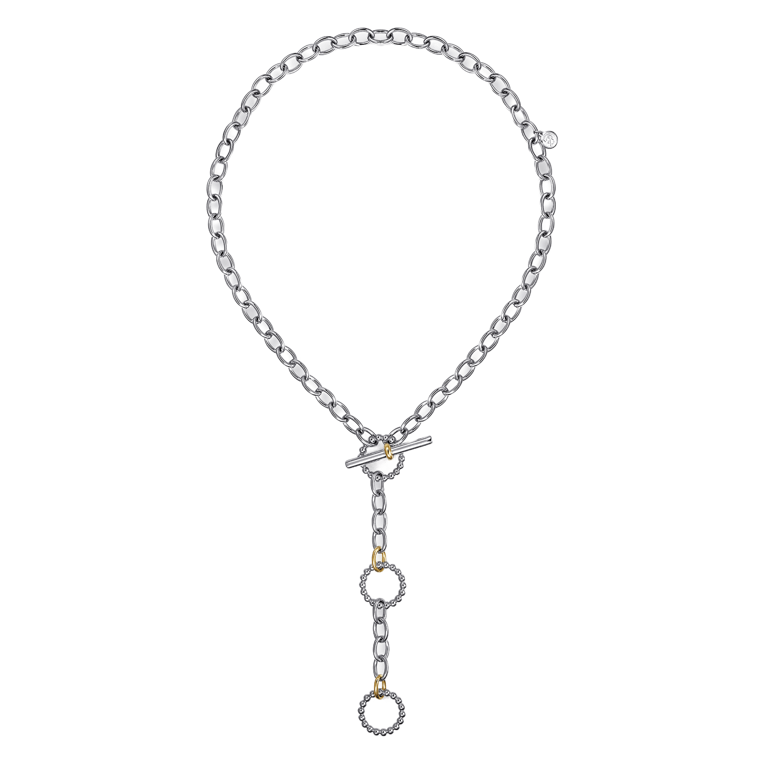 Sterling Silver and 14K Gold Bujukan Link Necklace