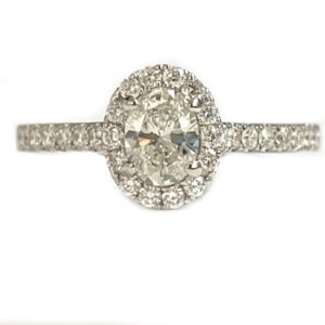 Oval Diamond Engagement Ring with Halo