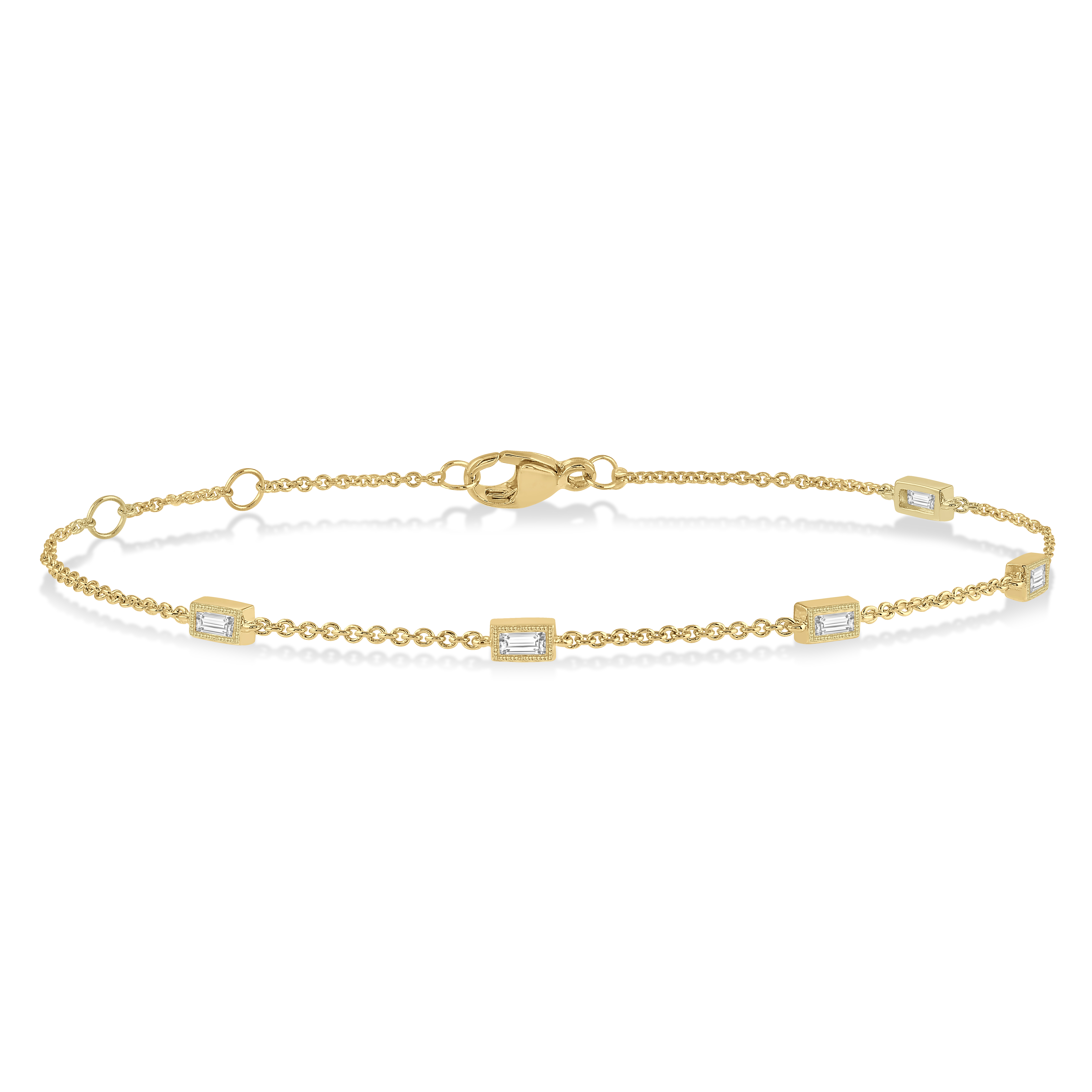 Gold & Diamond Station Bracelet